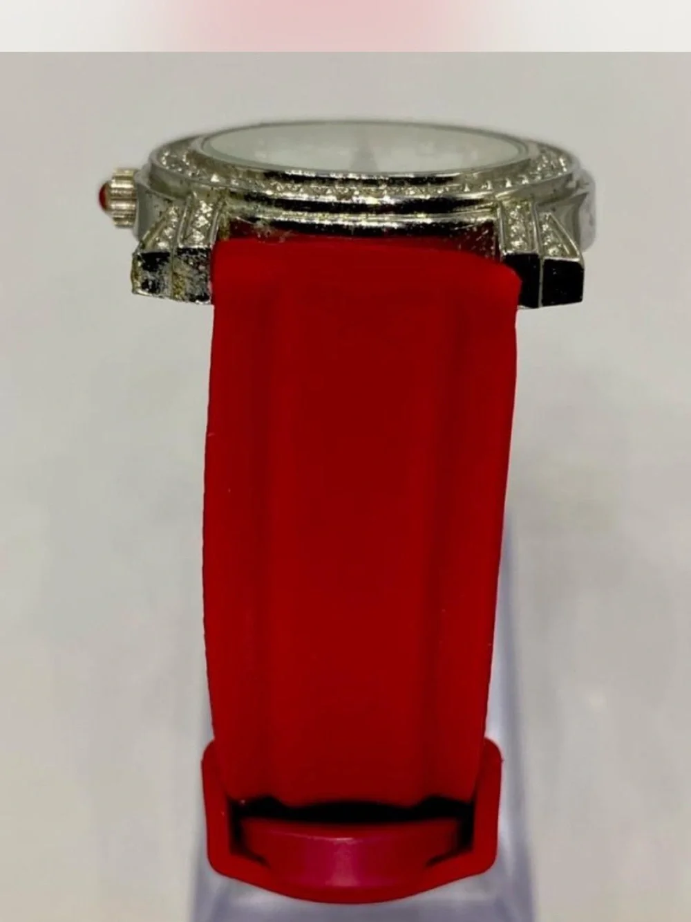 ** Ruby Red  ^ Iced Crystal Accent Women's Designer Watch ***